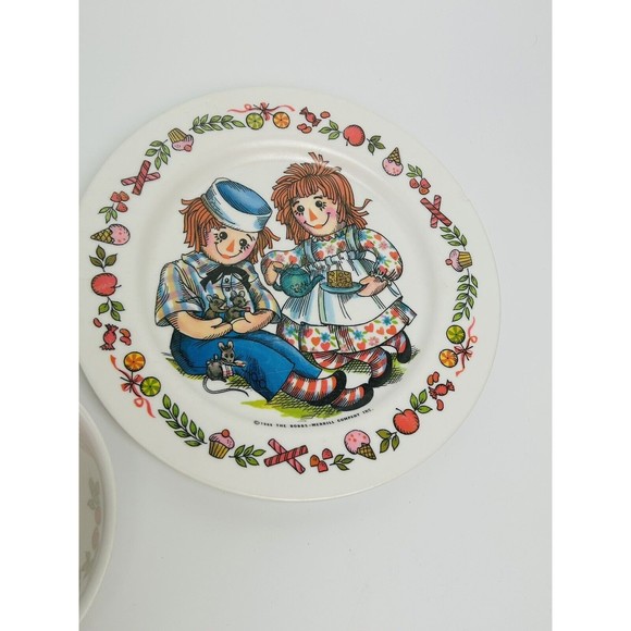 Oneida Raggedy Ann and‎ Andy Plastic Plate and Bowl Set Deluxe VTG 1969 - Picture 4 of 9